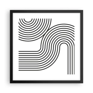 Poster in cornice nera - In curva - 40x40 cm