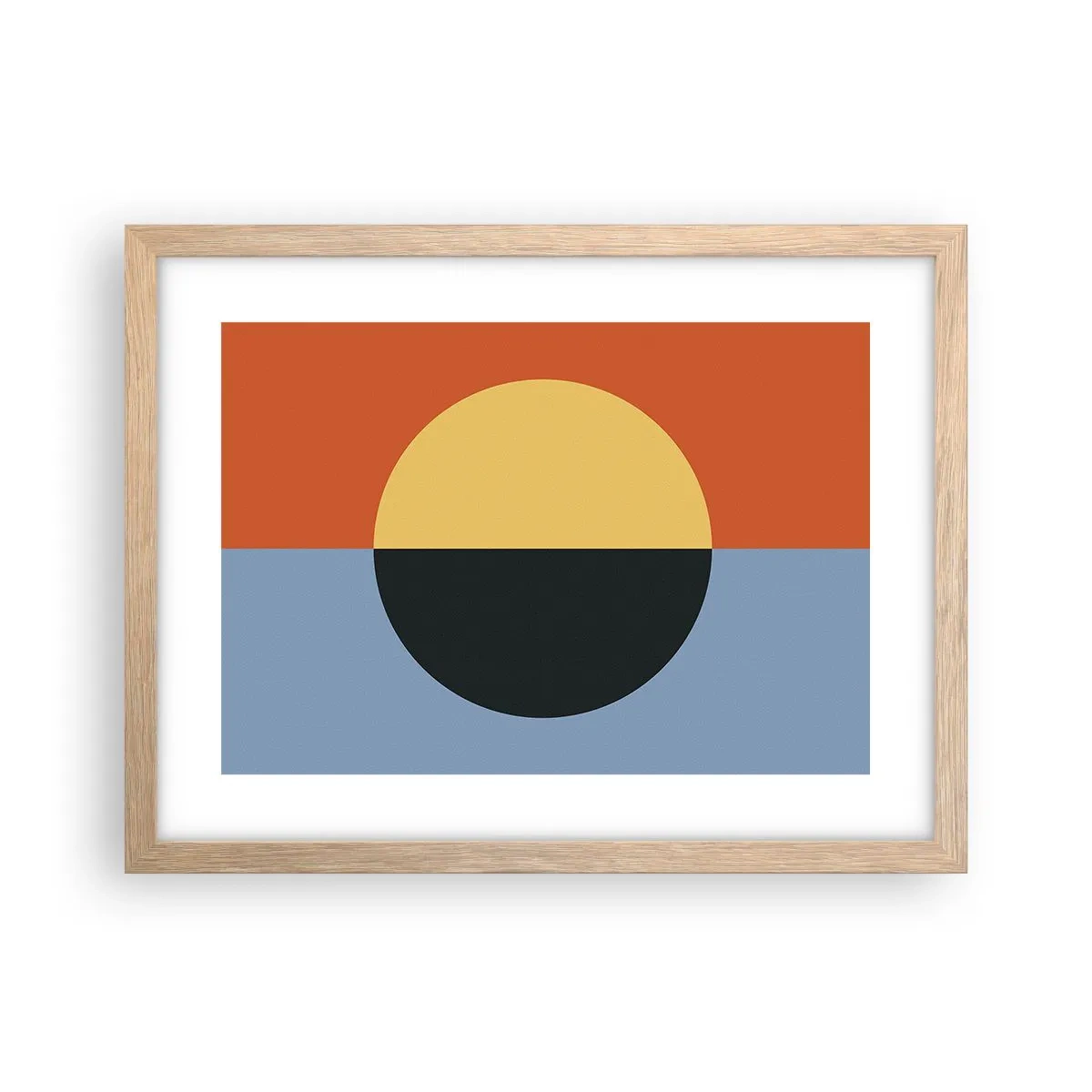 Poster in cornice rovere chiaro - Composizione di caldo e freddo - 40x30 cm