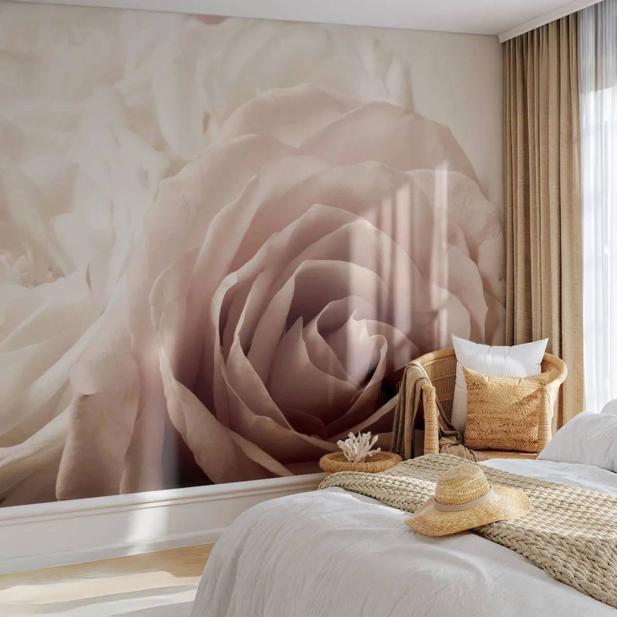 Fotomurali Premium Canvas - Nel cuore della rosa - Rose, Fiori, Romantico - 250x175 cm
