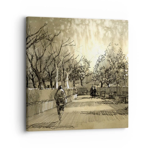 Quadro su tela - Stampe su Tela - Attimo fermato con la penna - 30x30 cm