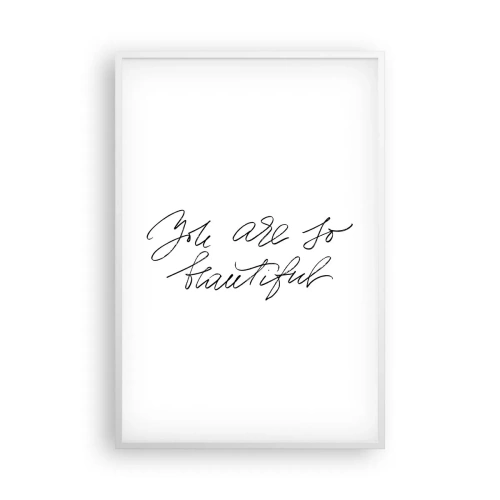 Poster in cornice bianca - Davvero, credimi... - 61x91 cm