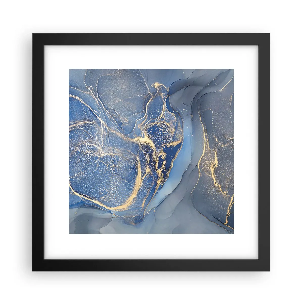 Poster in cornice nera - Polvere d'oro - 30x30 cm