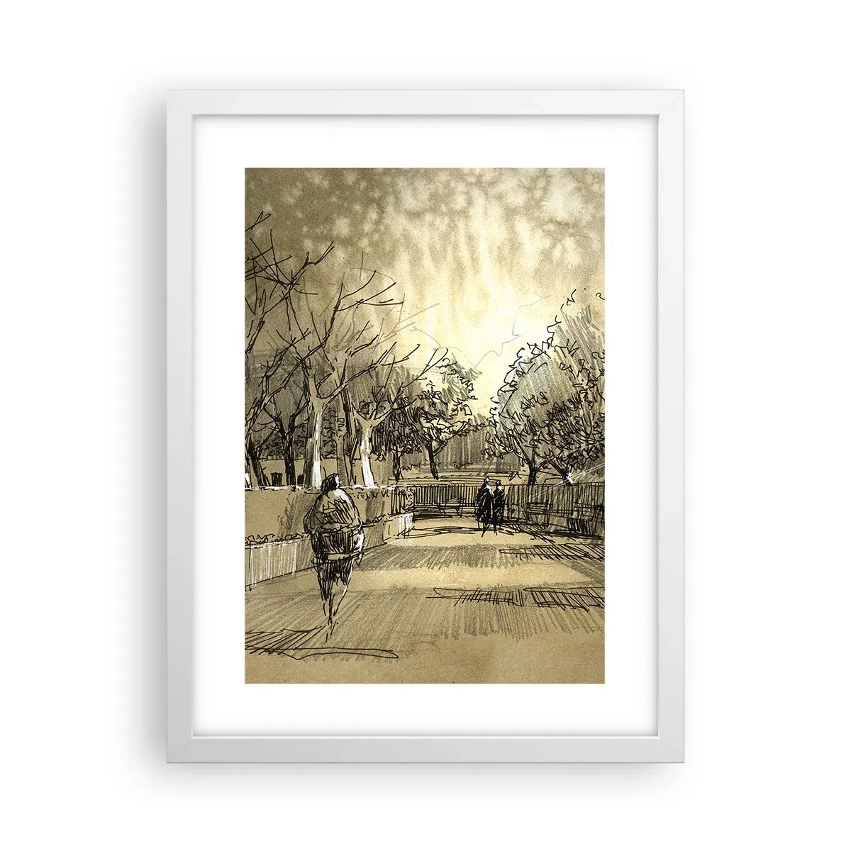 Poster in cornice bianca - Attimo fermato con la penna - 30x40 cm