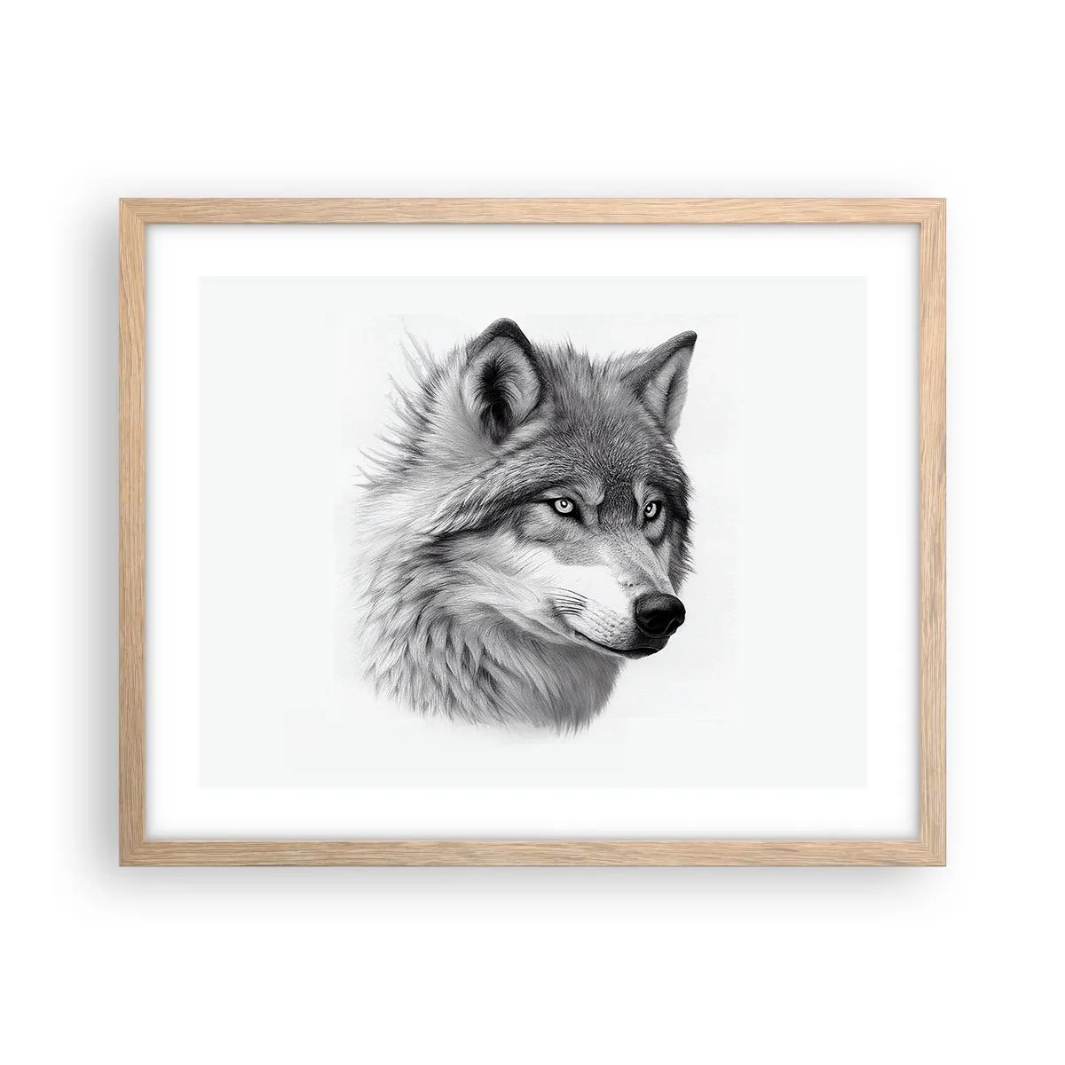 Poster in cornice rovere chiaro - Alfa, senza dubbio - 50x40 cm