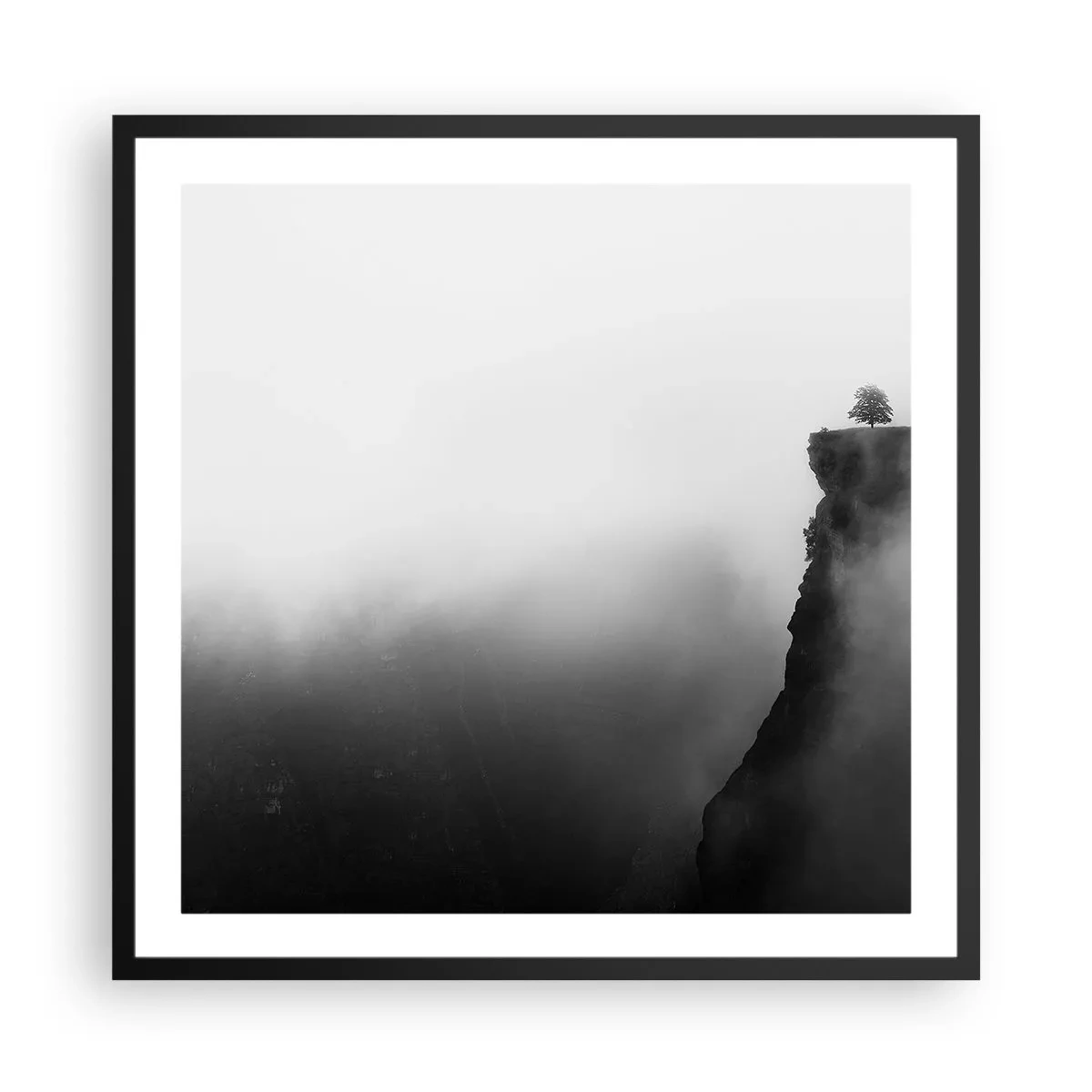 Poster in cornice nera - Al confine del mondo - 60x60 cm