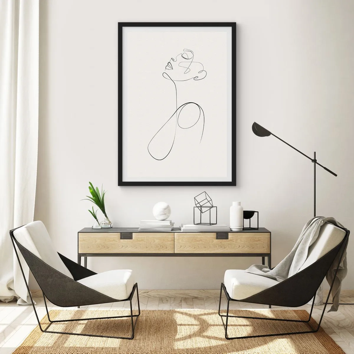 Poster in cornice nera - Avvolta nei sogni - 61x91 cm