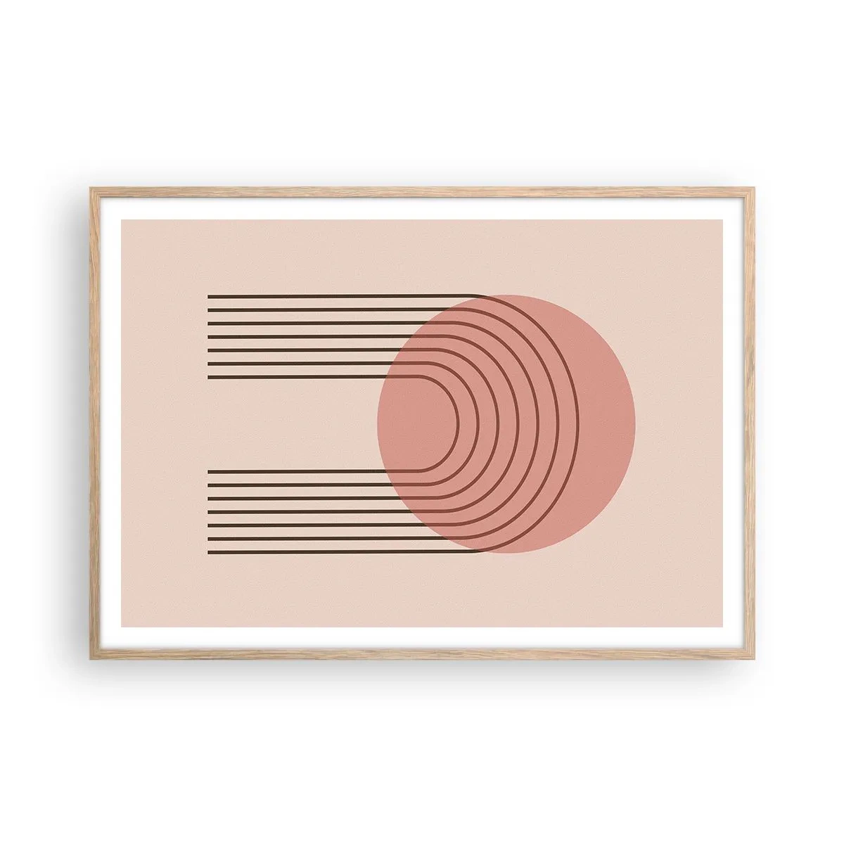 Poster in cornice rovere chiaro - Attrazione irresistibile - 100x70 cm