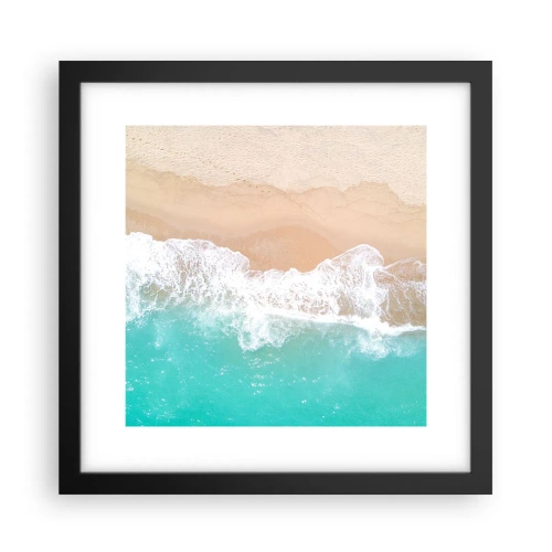 Poster in cornice nera - Un tocco carezzevole - 30x30 cm