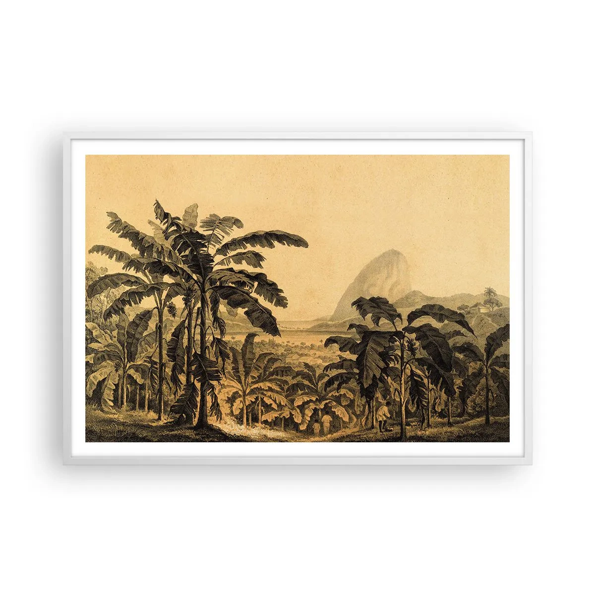 Poster in cornice bianca - Nel clima coloniale - 100x70 cm