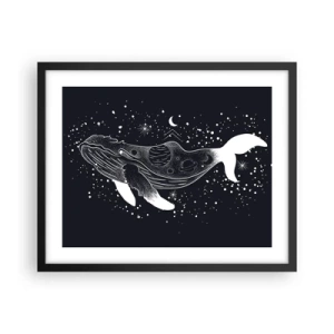 Poster in cornice nera - Nell'oceano dell'universo - 50x40 cm