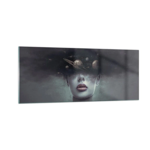 Quadro su vetro - E i pianeti folleggiano... - 100x40 cm