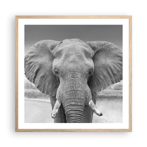 Poster in cornice rovere chiaro - Benvenuti nel mio mondo - 60x60 cm