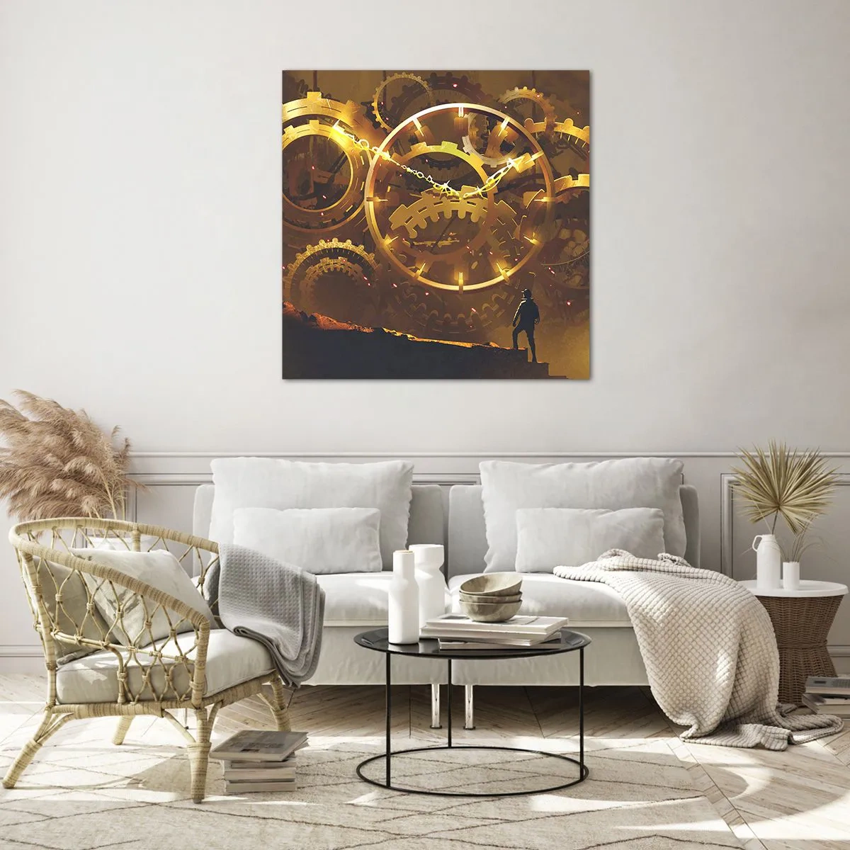 Quadro su vetro - Alla fonte del tempo - 40x40 cm