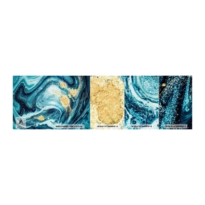 Campione Di Fotomurale Standard Eco - Vortice blu - Astrazione, Pezzo, Modello moderno - 100x30 cm