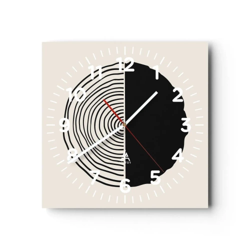 Orologio da parete - Orologio in Vetro - A metà - 30x30 cm