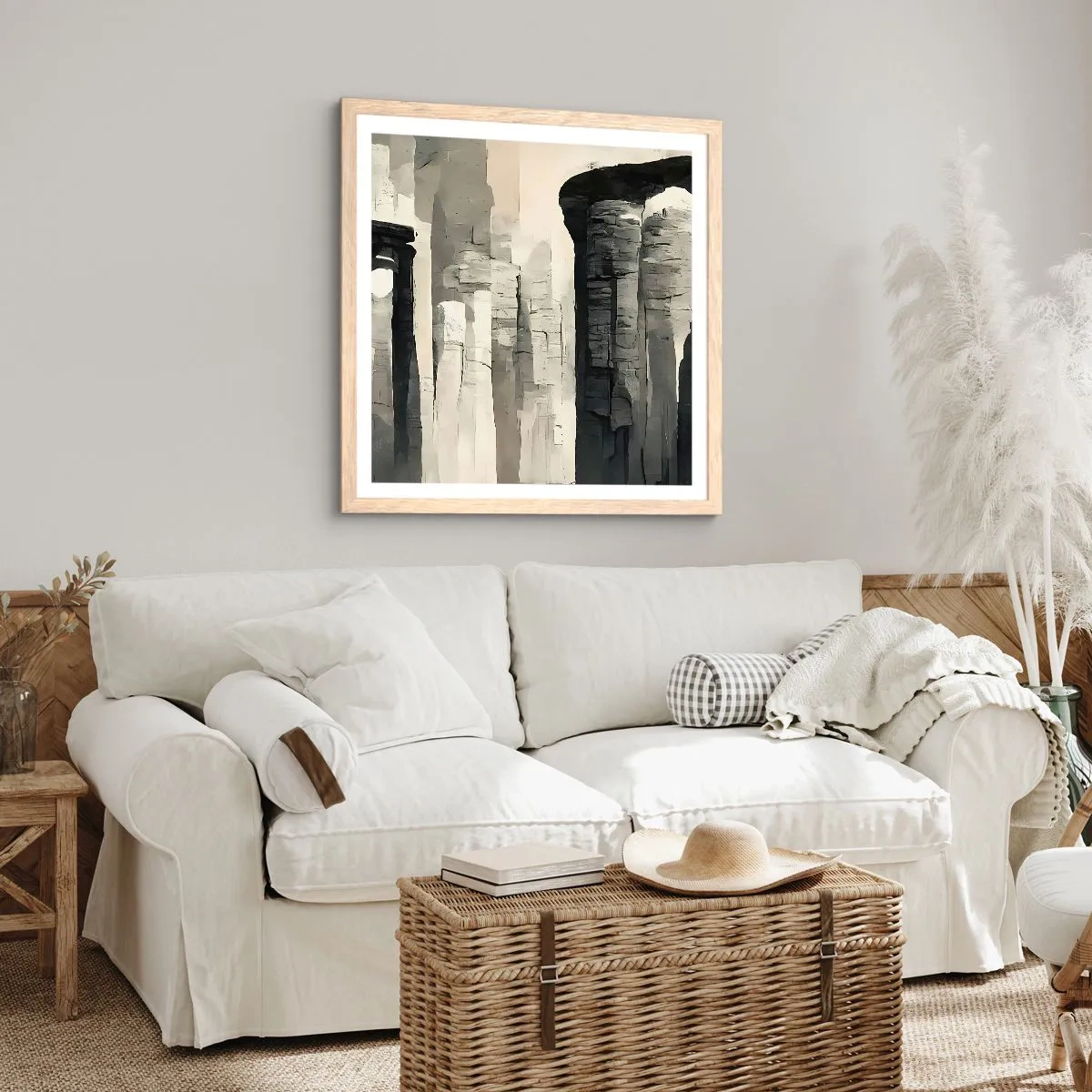 Poster in cornice rovere chiaro - La maestà dell'antichità - 50x50 cm
