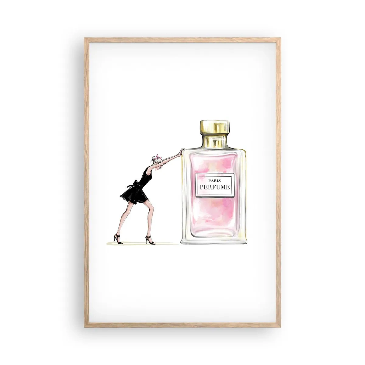 Poster in cornice rovere chiaro - L'essenza della femminilità - 61x91 cm