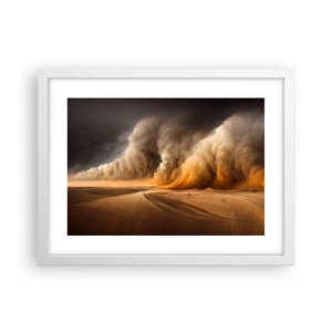 Poster in cornice bianca - L'ira del deserto - 40x30 cm