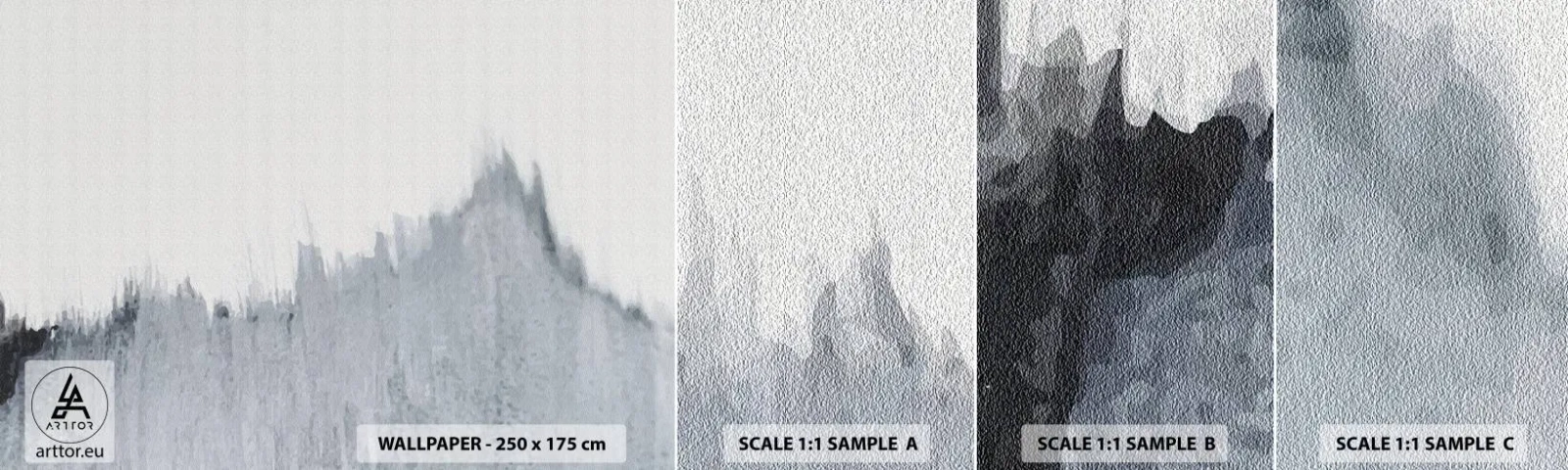 Campione Di Fotomurale Standard Eco - Iscrizione misteriosa - Minimalismo, Pezzo, Sfocatura - 100x30 cm
