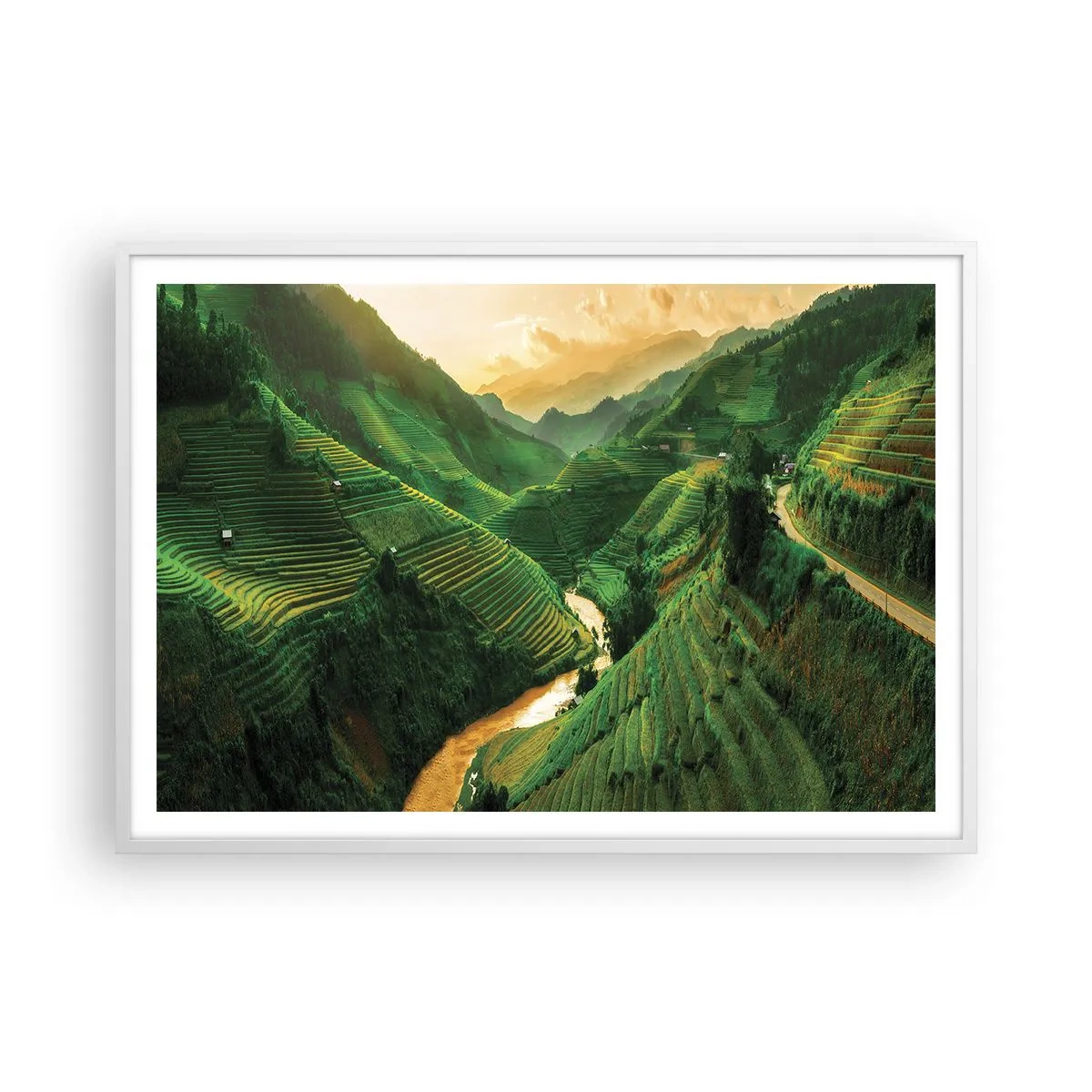 Poster in cornice bianca - Valle del Vietnam - 100x70 cm
