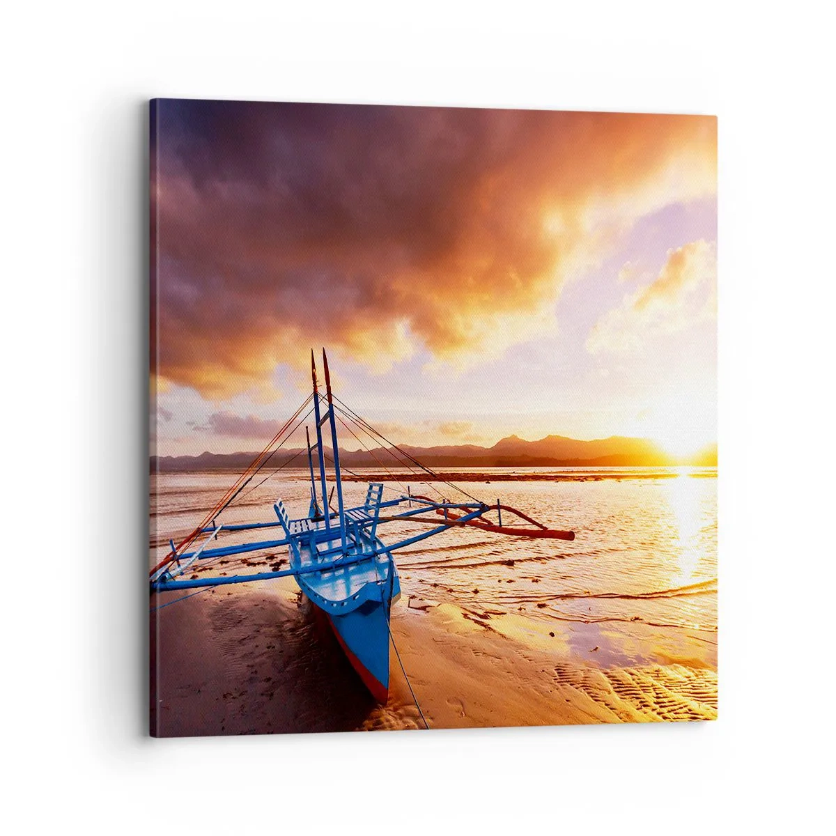 Quadro su tela - Stampe su Tela - Riposo sulla sabbia dopo l'intera giornata - 70x70 cm