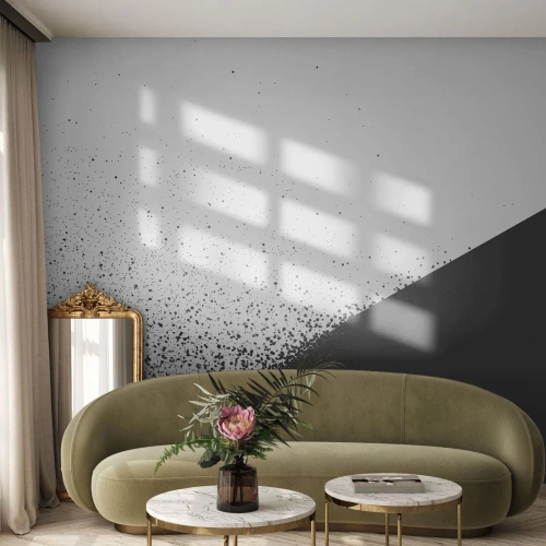 Fotomurali Premium Sand - Più veloce, sempre di più - Astrazione, Grafica, Bianco e nero - 200x140 cm