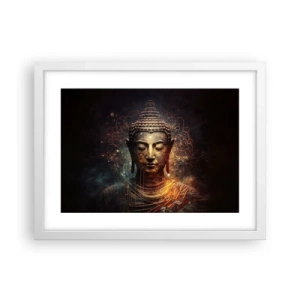 Poster in cornice bianca - Equilibrio spirituale - 40x30 cm