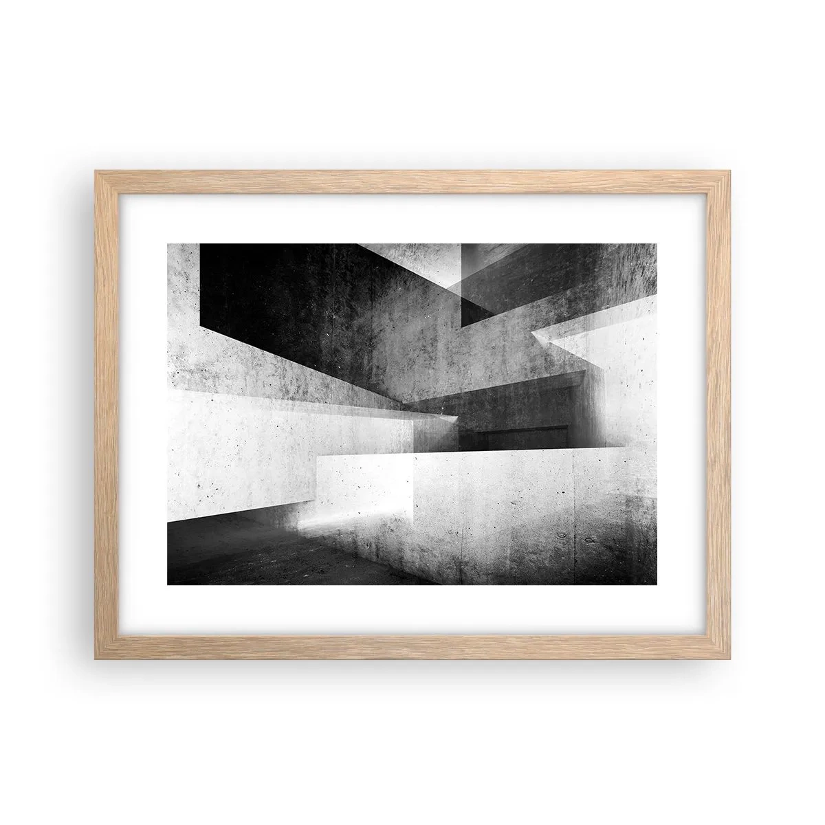 Poster in cornice rovere chiaro - La struttura dello spazio - 40x30 cm
