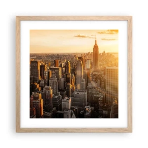 Poster in cornice rovere chiaro - Crescere al sole - 40x40 cm