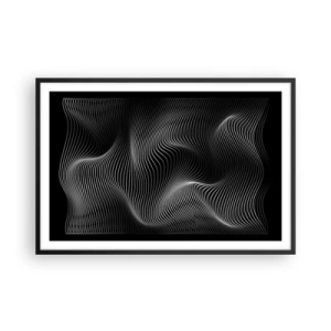 Poster in cornice nera - La danza della luce nello spazio - 91x61 cm