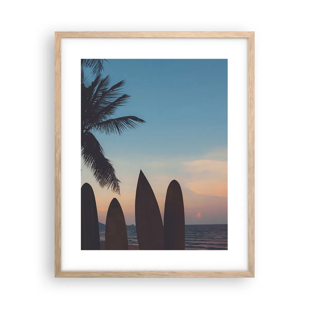 Poster in cornice rovere chiaro - Domani anche ci divertiamo - 40x50 cm