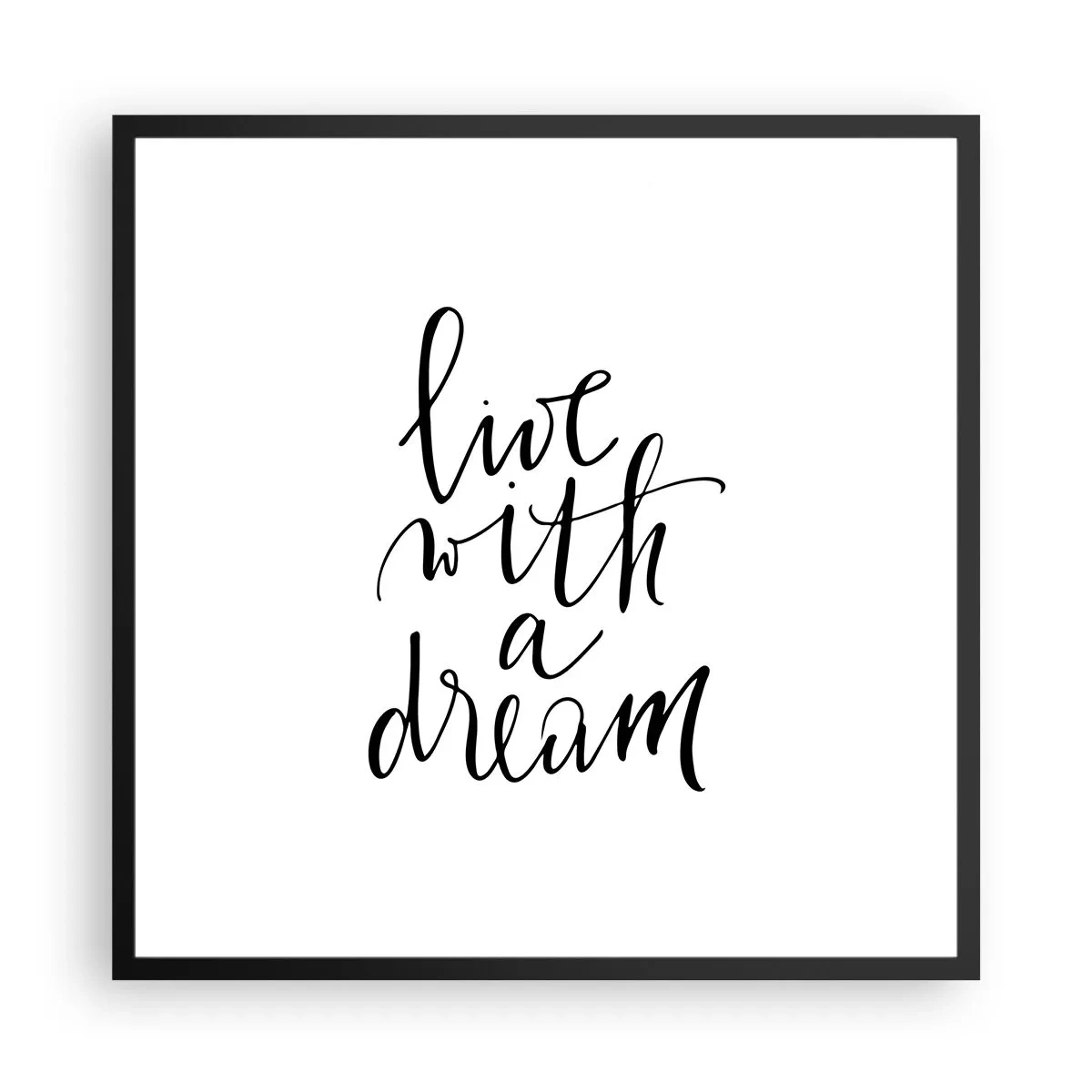 Poster in cornice nera - Of course - 60x60 cm