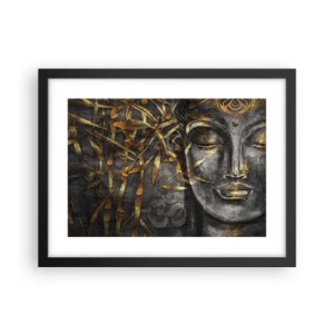 Poster in cornice nera - Senti la pace - 40x30 cm