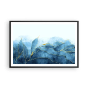 Poster in cornice nera - Blu nell'oro - 91x61 cm