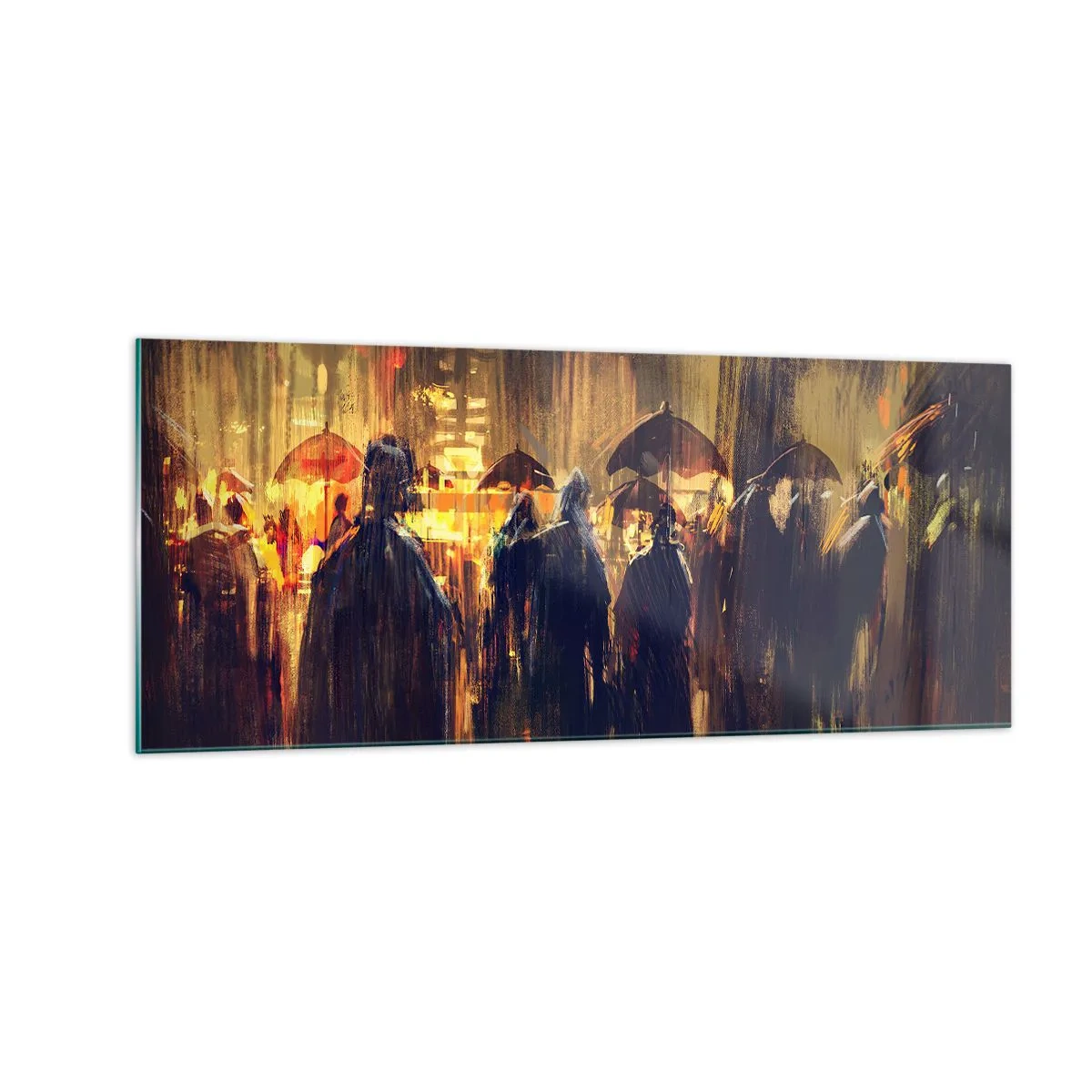 Quadro su vetro - Gli adoratori della pioggia - 100x40 cm