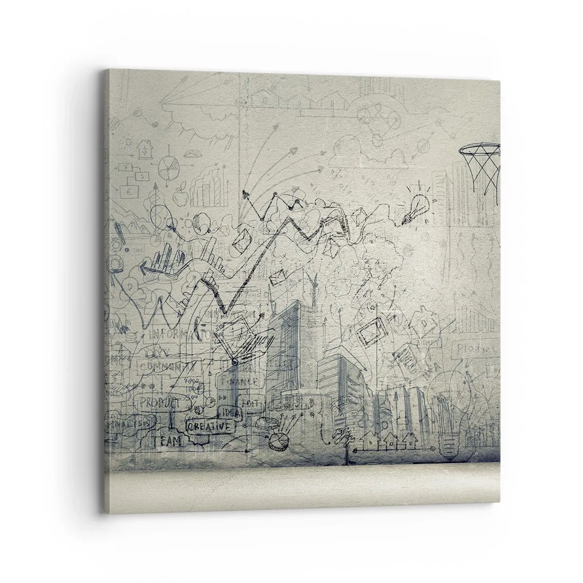 Quadro su tela - Stampe su Tela - La mia fantastica vita in città - 70x70 cm
