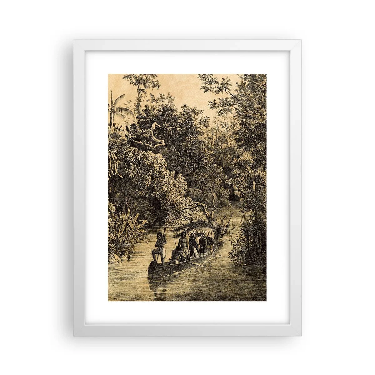 Poster in cornice bianca - Viaggio alla fonte - 30x40 cm