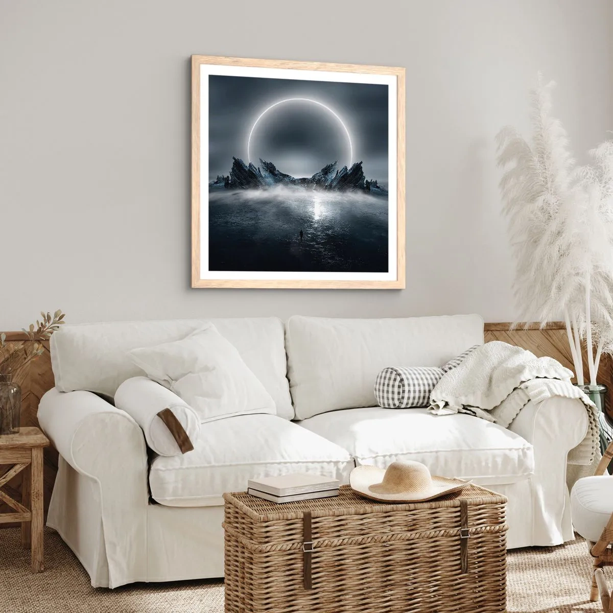 Poster in cornice rovere chiaro - La fine del racconto - 50x50 cm