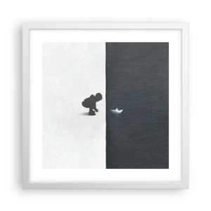 Poster in cornice bianca - La grande spedizione - 40x40 cm