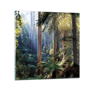 Quadro su vetro - La favola del bosco - 30x30 cm
