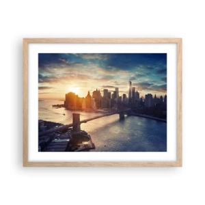 Poster in cornice rovere chiaro - Il monumento alla cultura dell'occidente - 50x40 cm