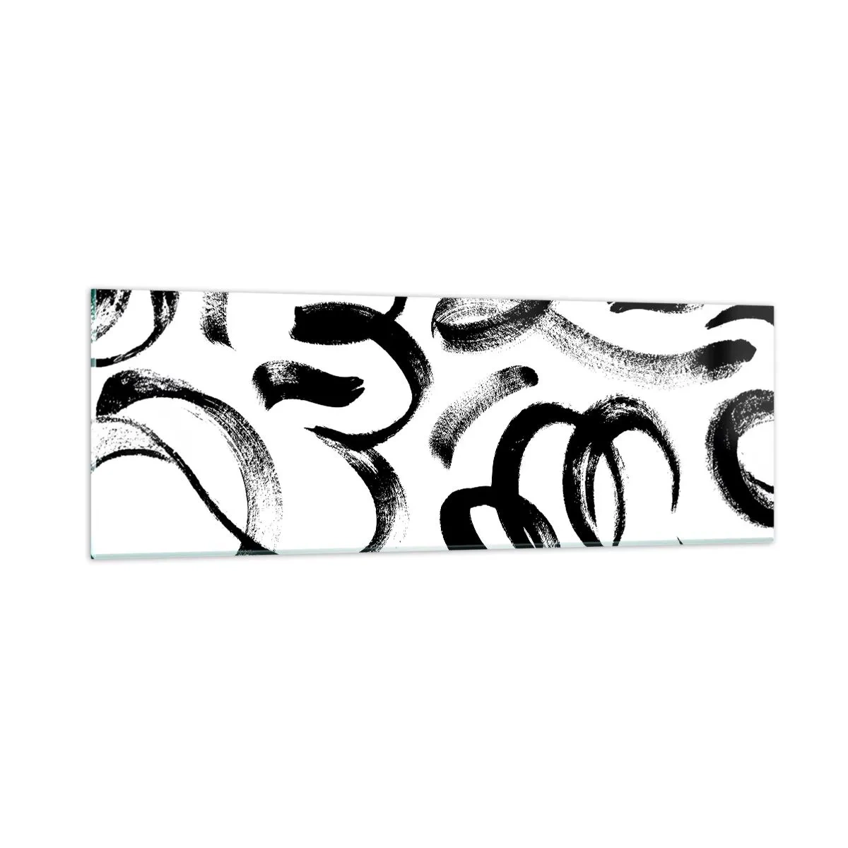 Quadro su vetro - Nero su bianco - 90x30 cm
