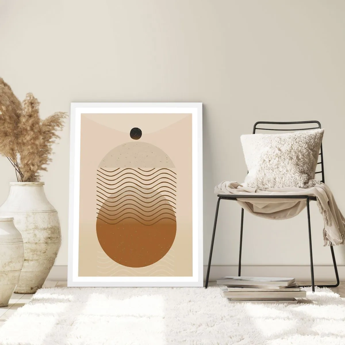 Poster in cornice bianca - Sull'origine delle figure geometriche - 30x40 cm