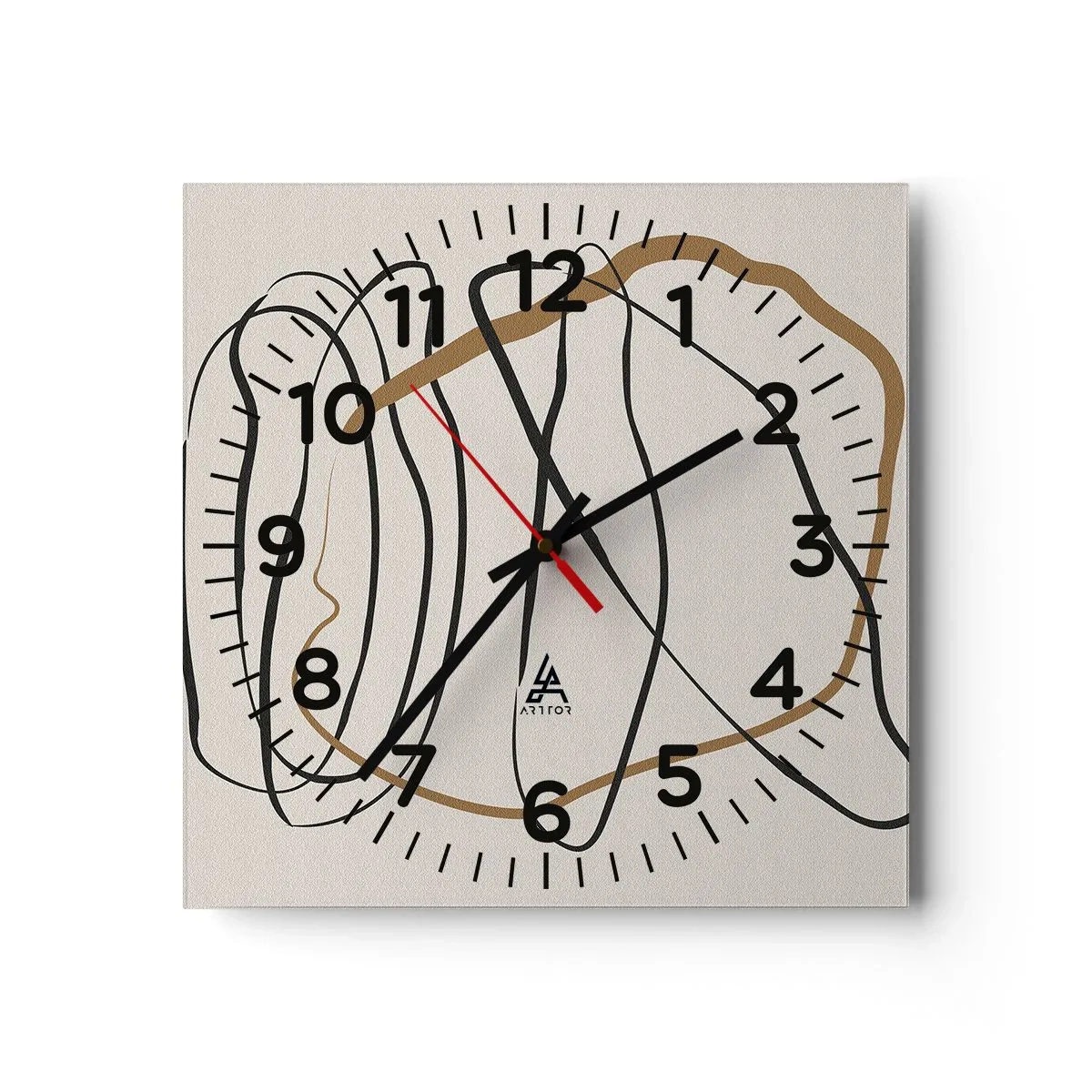 Orologio da parete - Orologio in Vetro - Composizione: danza intricata - 30x30 cm