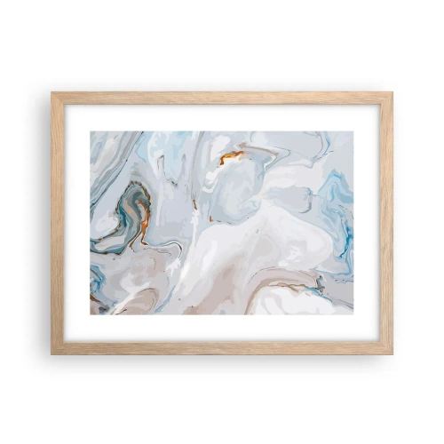 Poster in cornice rovere chiaro - Bianchi sovrapposti - 40x30 cm