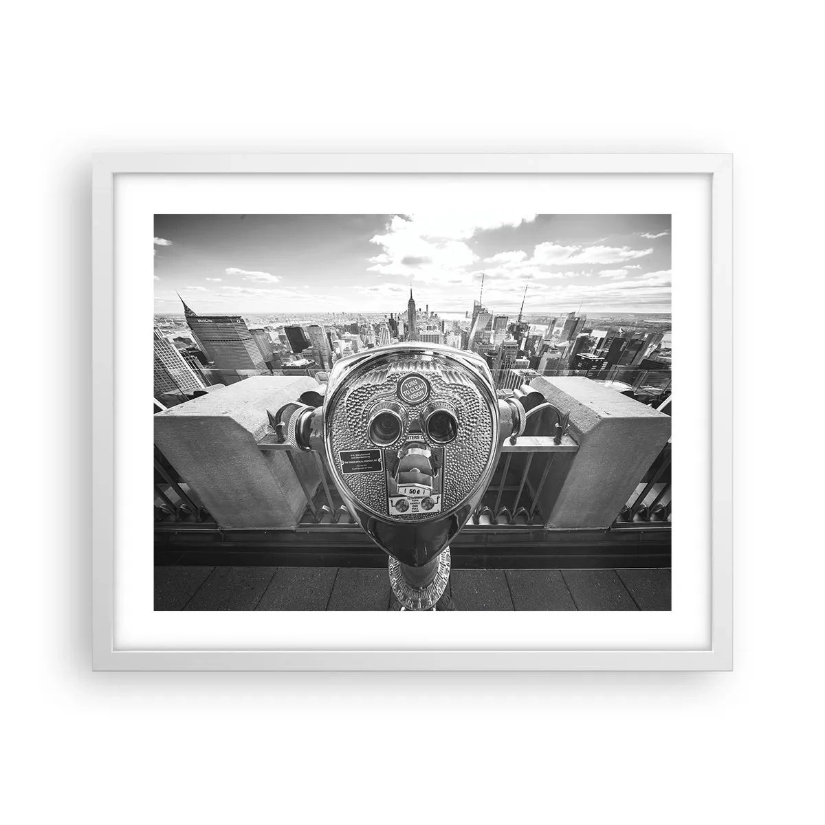 Poster in cornice bianca - Il centro del mondo - 50x40 cm