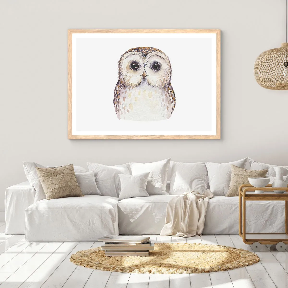 Poster in cornice rovere chiaro - Guardami negli occhi - 40x30 cm