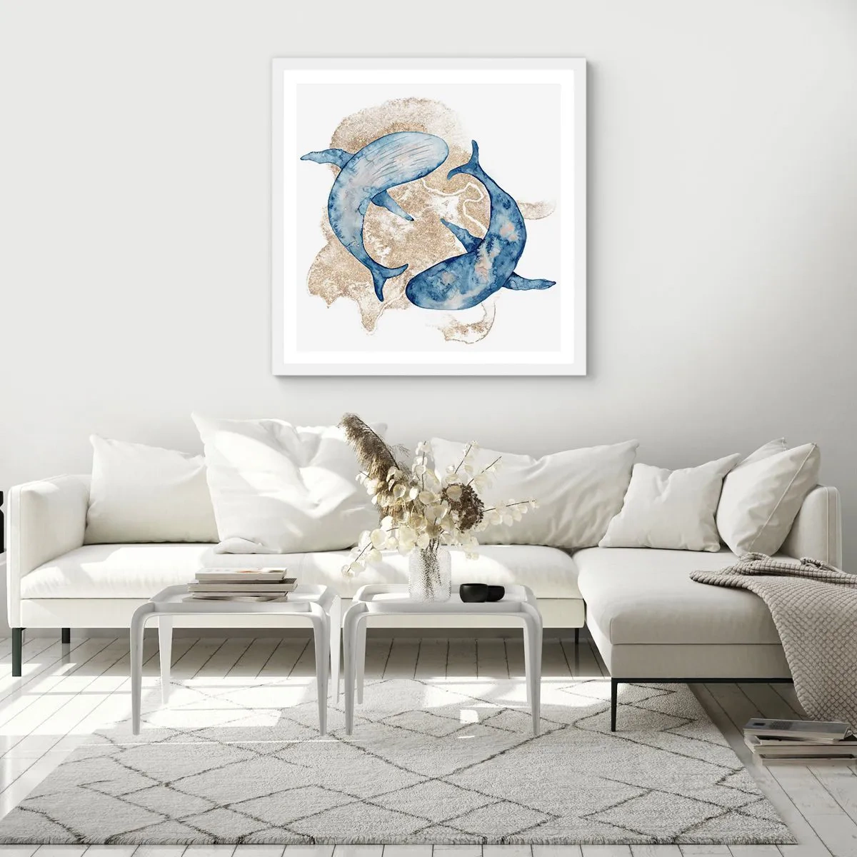 Poster in cornice bianca - Amicizia o amore? - 30x30 cm