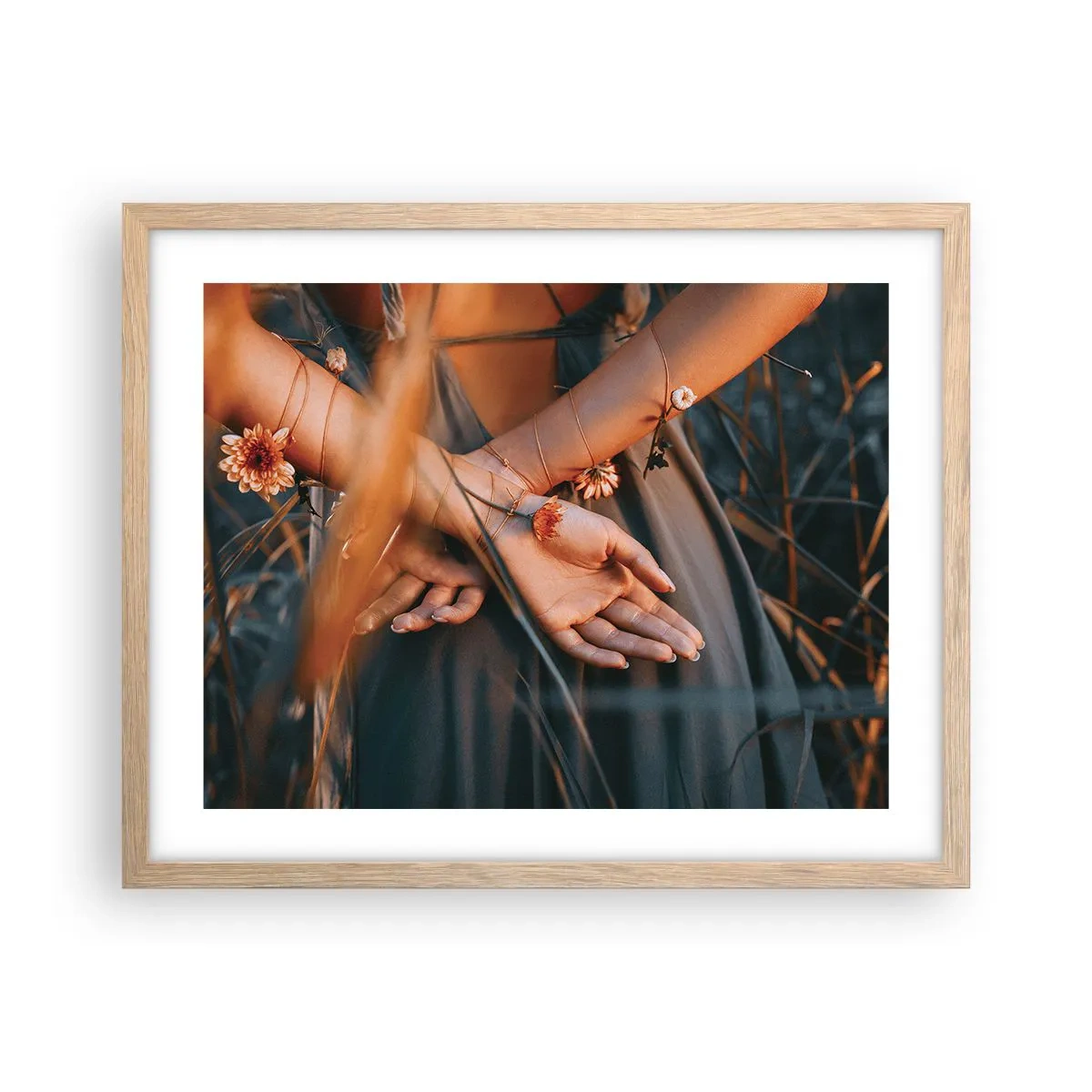 Poster in cornice rovere chiaro - Legata alla natura - 50x40 cm