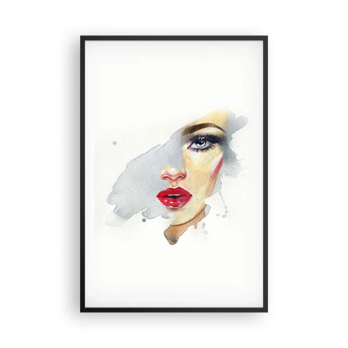 Poster in cornice nera - Riflesso in una goccia d'acqua - 61x91 cm